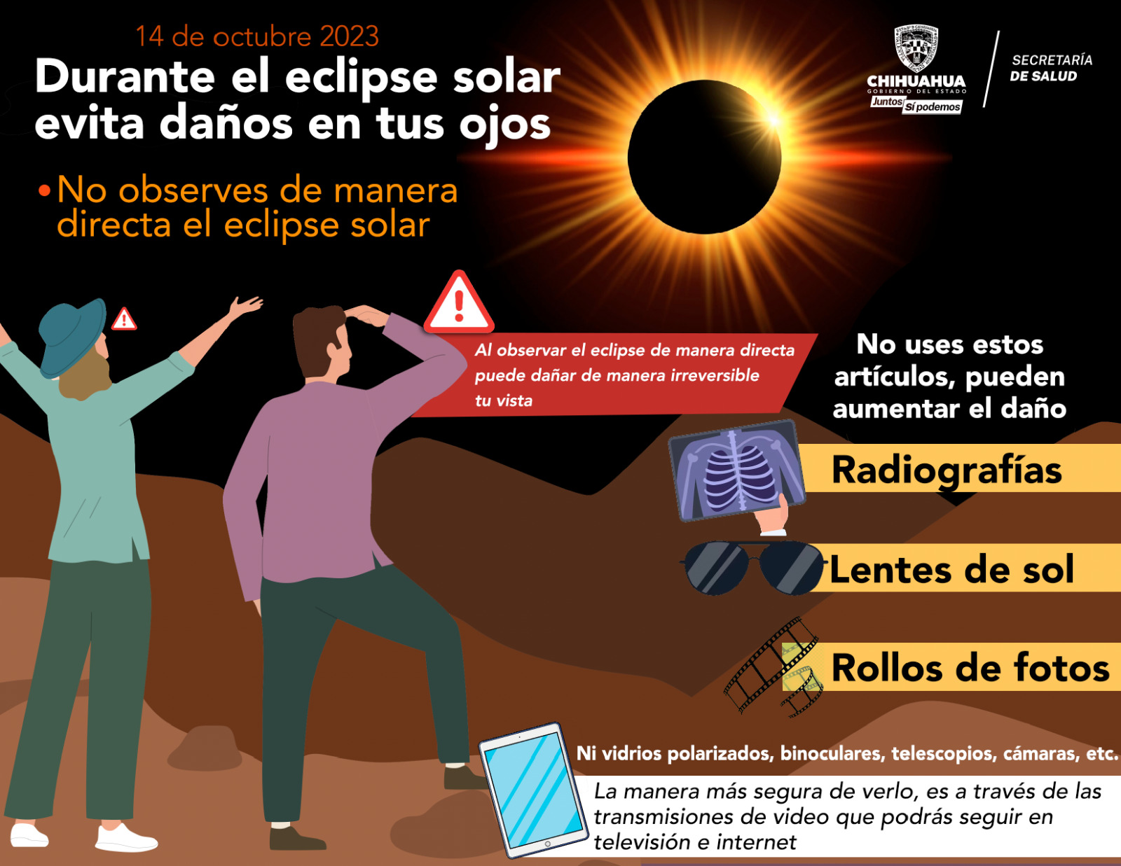 Exhorta Secretaría De Salud A Tomar Precauciones Al Observar El Eclipse